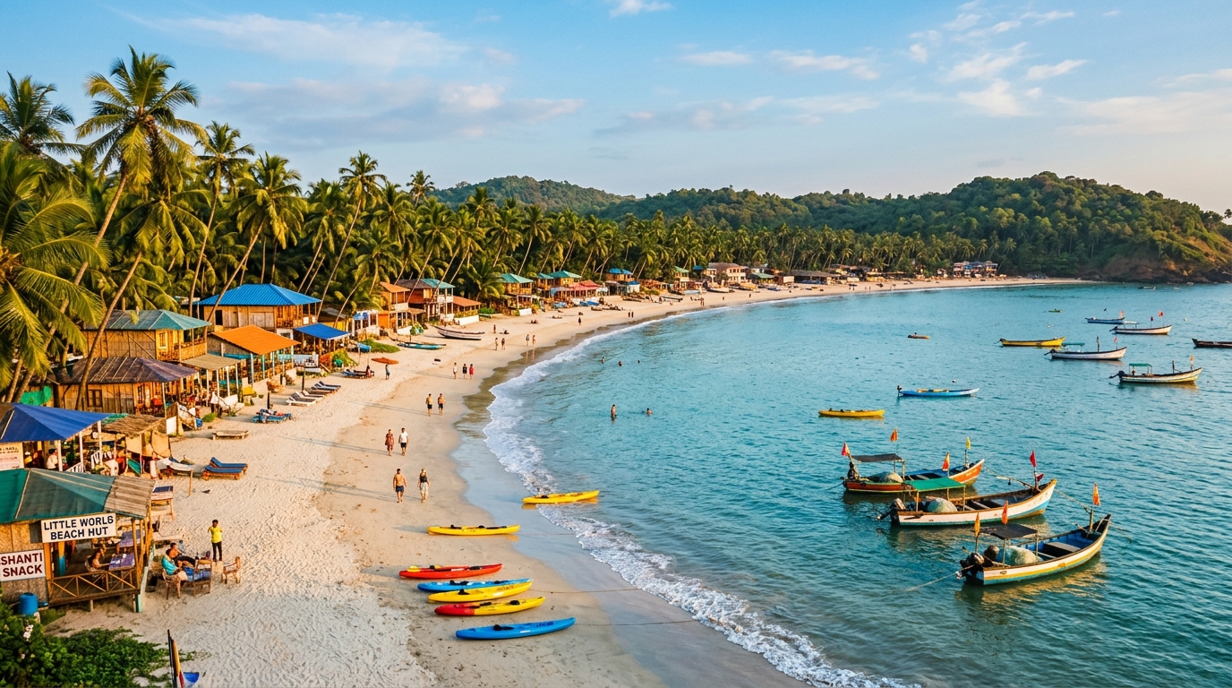 Palolem Beach & Monkey Island view 1